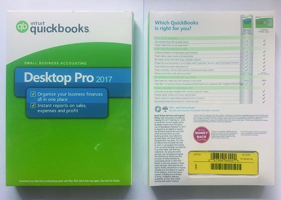 चीन व्यावसायिक लेखा सॉफ्टवेयर QuickBooks डेस्कटॉप 2017 डीवीडी मीडिया आपूर्तिकर्ता