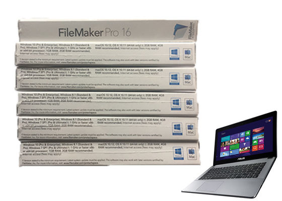 चीन 100% मूल FileMaker प्रो 16 जेनलाइन सॉफ्टवेयर ऑनलाइन सक्रिय Filemaker प्रो विंडोज 7 आपूर्तिकर्ता