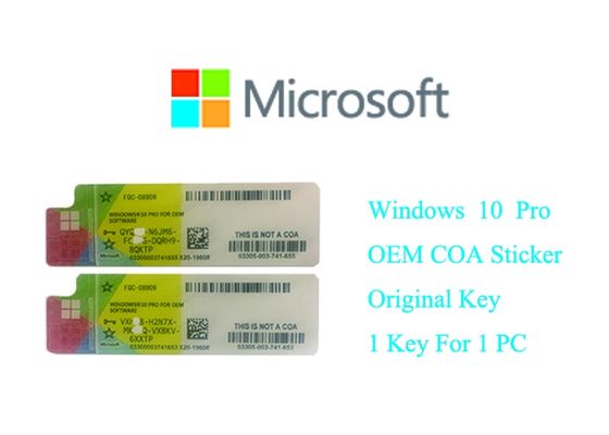चीन Microsoft विंडोज़ 10 मूल उत्पाद कुंजी 100% मूल ऑनलाइन सक्रिय बहु भाषा विंडोज 10 प्रो लाइसेंस स्टिकर आपूर्तिकर्ता
