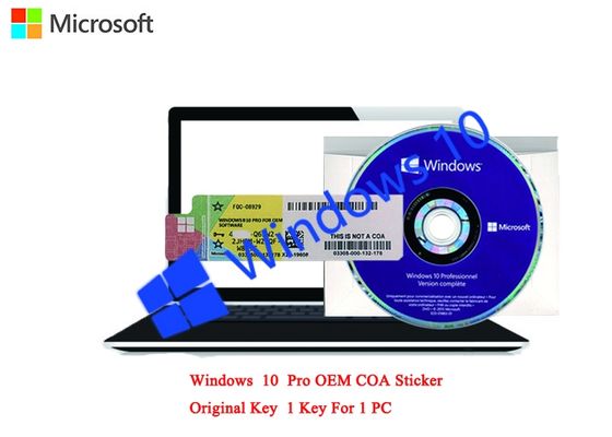 चीन कंप्यूटर के लिए माइक्रोसॉफ्ट विंडोज 10 प्रो सीओए स्टिकर जर्मन भाषा 64 बिट ऑनलाइन सक्रियण आपूर्तिकर्ता