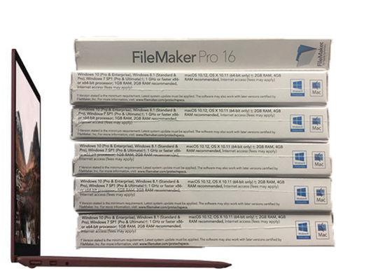 चीन 100% मूल FileMaker प्रो 16 खुदरा बॉक्स पैकेज HL2C2ZM / मैक के लिए एक आपूर्तिकर्ता